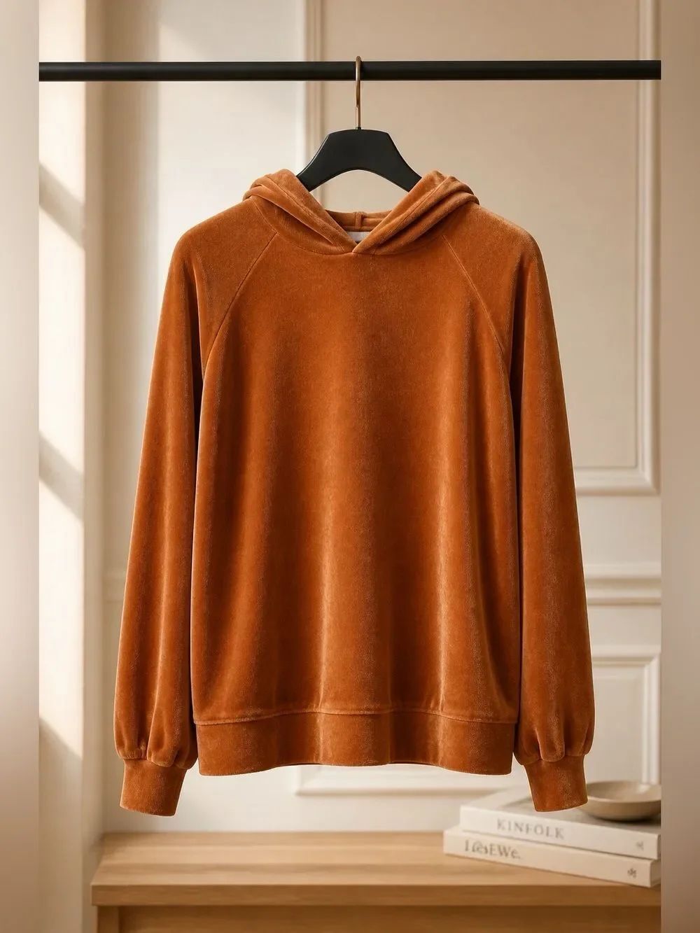White Birch Terracotta Hooded Top Size Medium